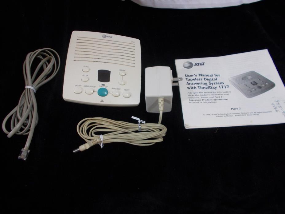 AT&T Tapeless Digital Answering Machine System 1717
