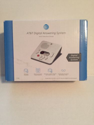 AT&T 1740 Digital Answering Machine System 60 Minutes Recording Time/Date Stamp