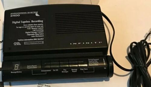 Conair Infinity Phone Tapeless Answering System Machine With Manual