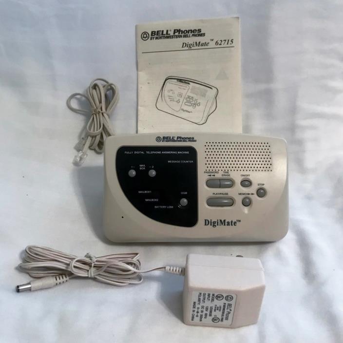 Vintage Northwestern Bell DigiMate 62715 Digital Answering Machine FAST SHIPPING