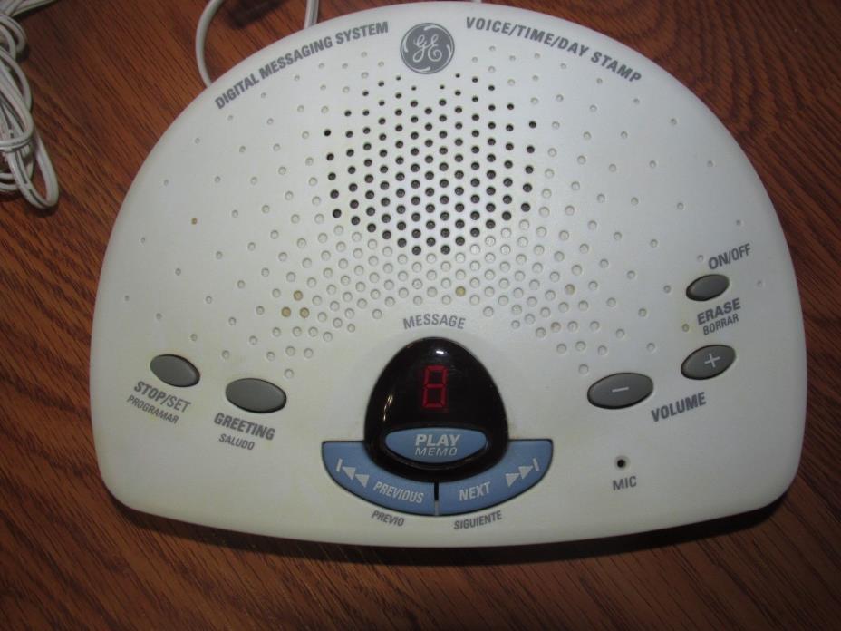 GE Digital Messaging System Answering Machine, call screening,  29875GE1-B
