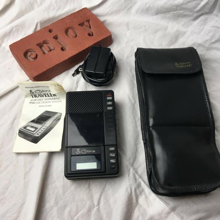 Cobra AN-8540 Portable Dictation Transcriber Recorder System Answering Machine