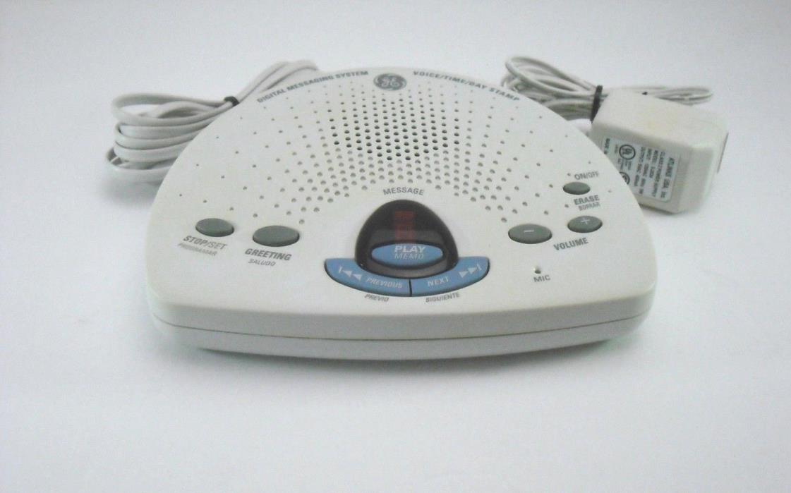 General Electric 29875GE1-B Digital Messaging System Voice/Time/Day Stamp #H3