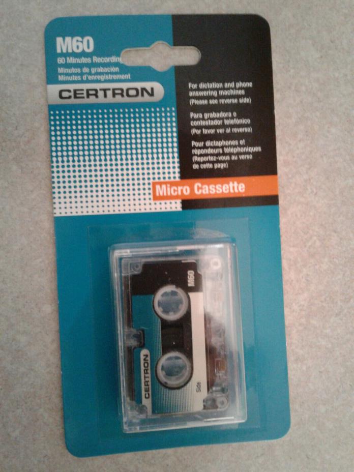 Certron Micro Cassette M60 60 Minute Tape Answering Machine Recording Recorder
