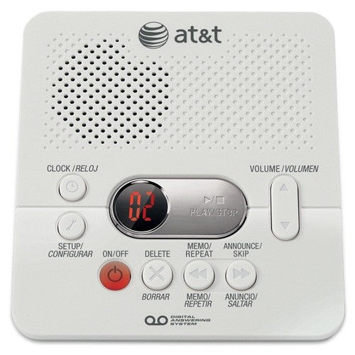 AT&T 1740 Digital Answering System With Time and Day Stamp - White New In Box