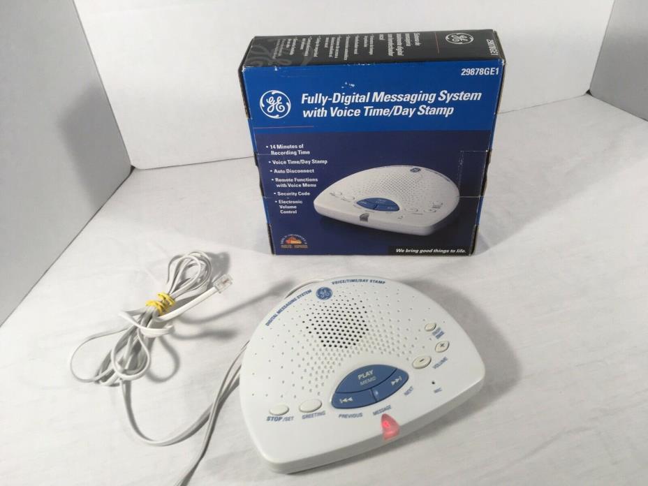 GE Fully-Digital Messaging System with Voice Time/Day Stamp Model 29878GE1