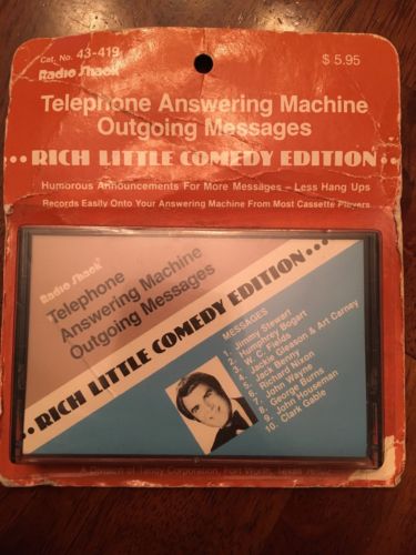 Radio Shack Telephone Answering Machine Messages Rich Little Comedy Edition NOS