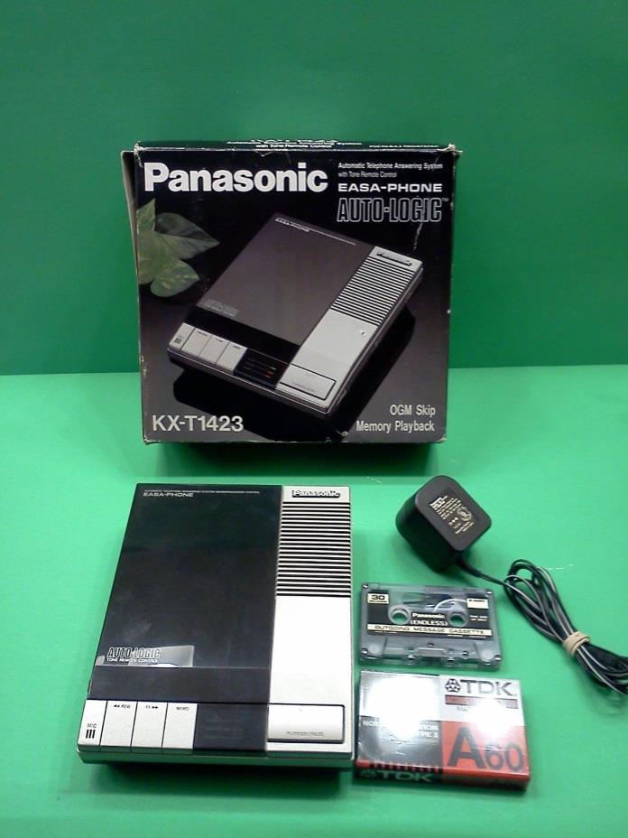 Panasonic Easa Phone KX-T1423 Telephone Answering Machine In Box Vintage