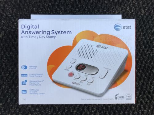 AT&T Digital Answering System Machine New In Box 1740 Time/Day Stamp
