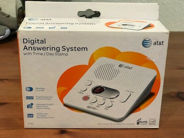 AT&T ATT1740 Digital Answering Machine System 60 Minutes Remote Access Telephone