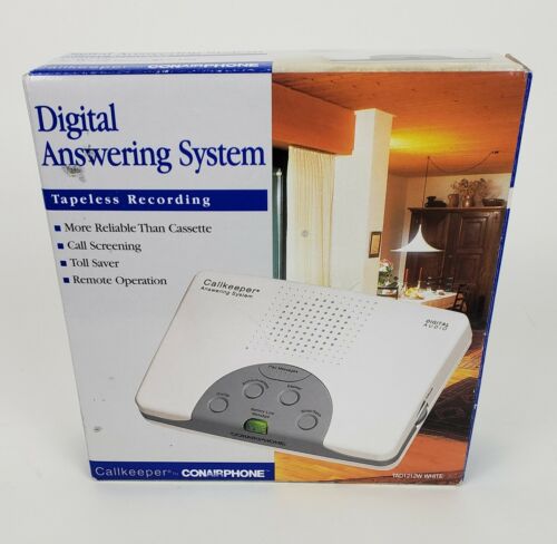 Conairphone Callkeeper Digital Answering System TAD1212W White New in Box