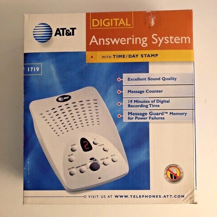 AT&T Digital Answering System 1719 Memory for Power Failures White New AB10M