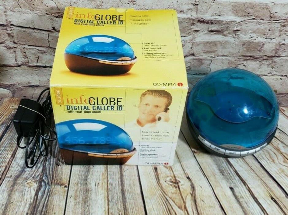 Olympia Info Globe Digital Caller ID with Real-Time Clock Model OL3000