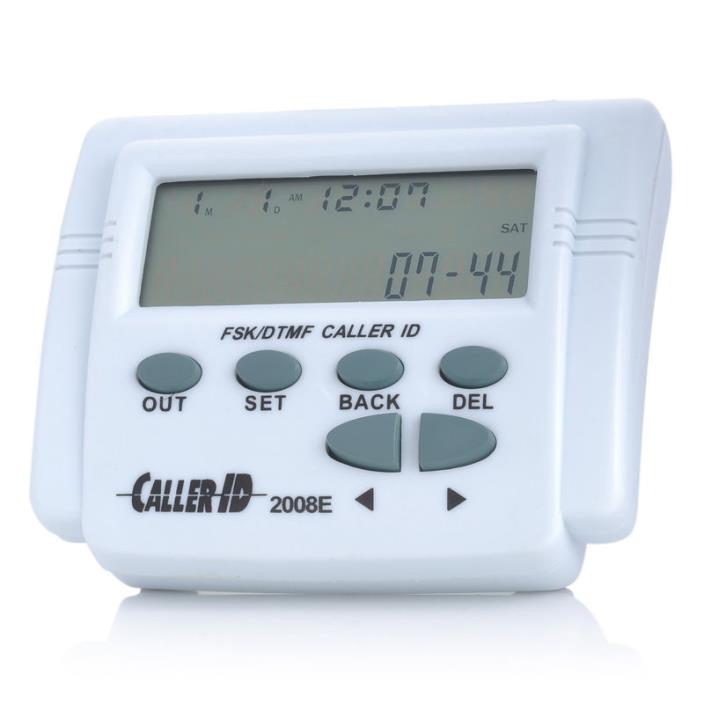 Adjustable Mobile Tele LCD Display Screen Plastic FSK DTMF Caller ID w/ Calendar