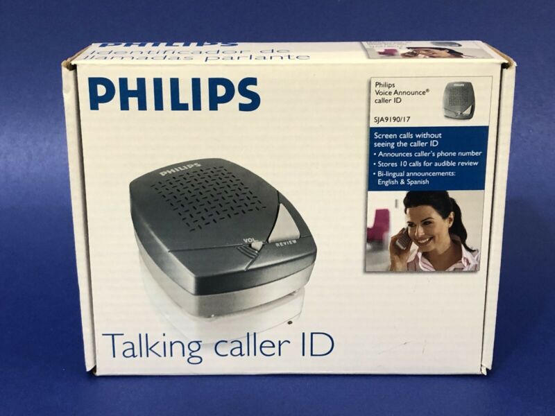 Philips SJA190/17 TALKING Caller ID Bi-lingual announcements Spanish/English NEW