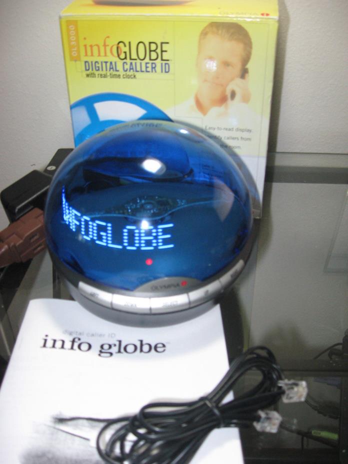 Olympia Infoglobe Floating LED Messaging Globe BLUE MINT in Box # 1147 uu