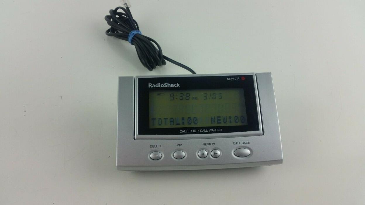 Radio Shack Advanced Caller ID Unit 43-3903 Call Waiting Backlit Tilting Display