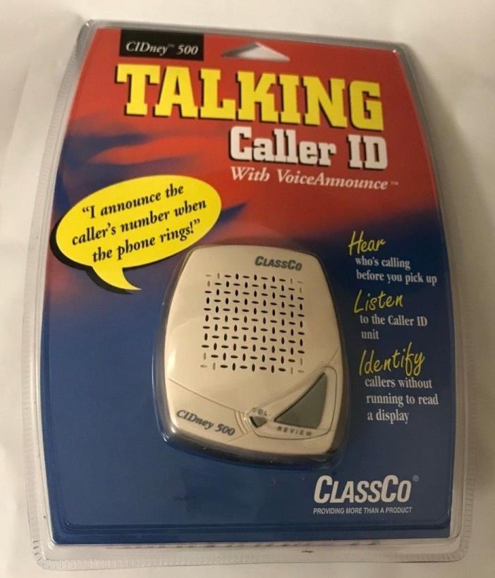 NEW SEAL CLASSCO CIDney 500 TALKING CALLER ID WITH VOICE ANNOUNCE