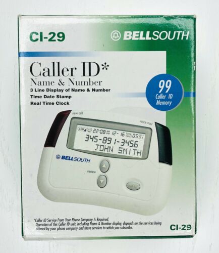 NEW BellSouth LED Readout 99 Name and Number Memory CI-29 Caller ID Tested