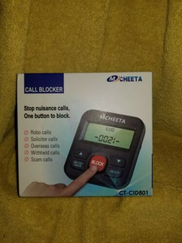 MCHEETA CALL BLOCKER STOP NUISANCE CALLS, CT CID801. Unused