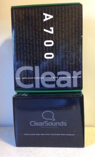 ClearSounds A700 Phone & Answering Machine Plus a CR200 Ring Signaler Unused