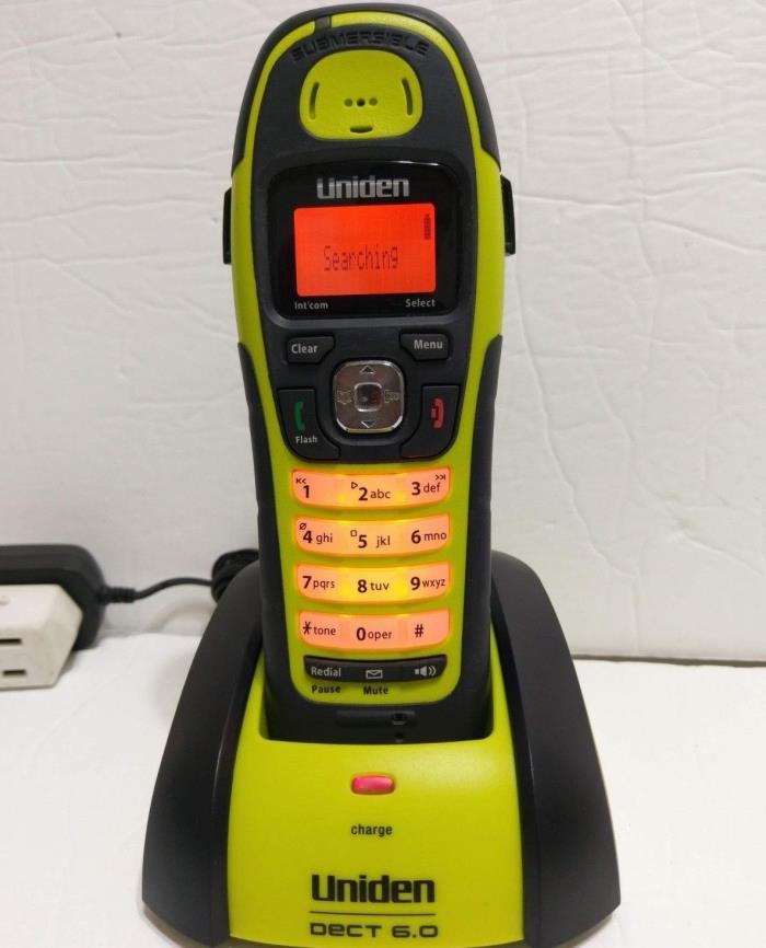 UNIDEN Dect 6.0 WATERPROOF DWX207 Submersible Cordless Wireless Phone Set Lime