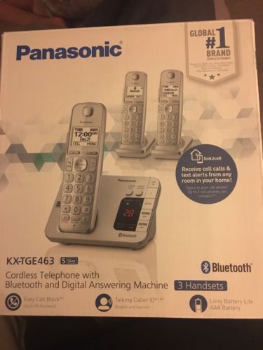 Panasonic KX-TGE463 S Bluetooth Telephone W/ Answering Machine