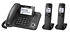 Panasonic KXTG572SK 2 Cordless & 1 Corded Phone KX-TG572SK DECT 6.0 NEW