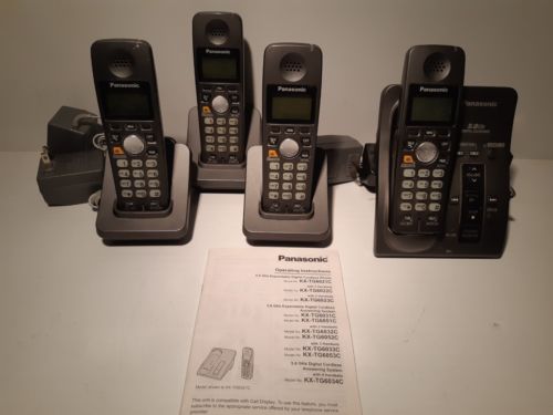 Panasonic KX-TG6034C 5.8 GHZ Digital  Cordless Answering System with 4 Handsets