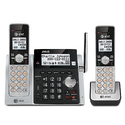 AT&T DECT 6.0 2 Cordless Phones with DIB and Handset Caller IDs, ITAD, Speaker