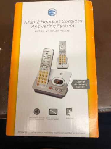 AT&T EL52203 TWO HANDSET CORDLESS ANSWERING SYSTEM WITH CALLER ID & CALL WAITING