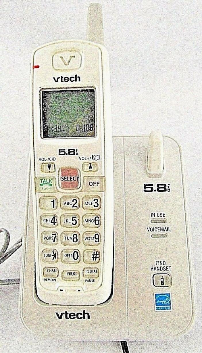 Genuine Vtech (CS5113) 5.8GHz White Single Line Cordless Telephone w/ Base