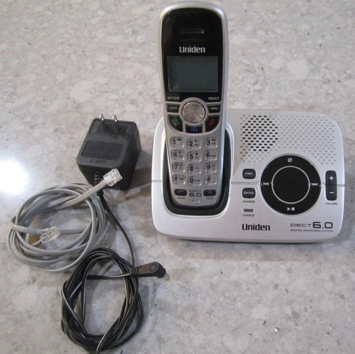 Uniden DECT 6.0 1580 Portable/Cordless Phone w/Charging Base and Digital Ans Sys