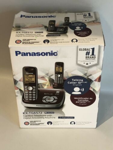 Panasonic KX-TG6572R Cordless Phone with Answering System, Wine Red, 2 Handsets