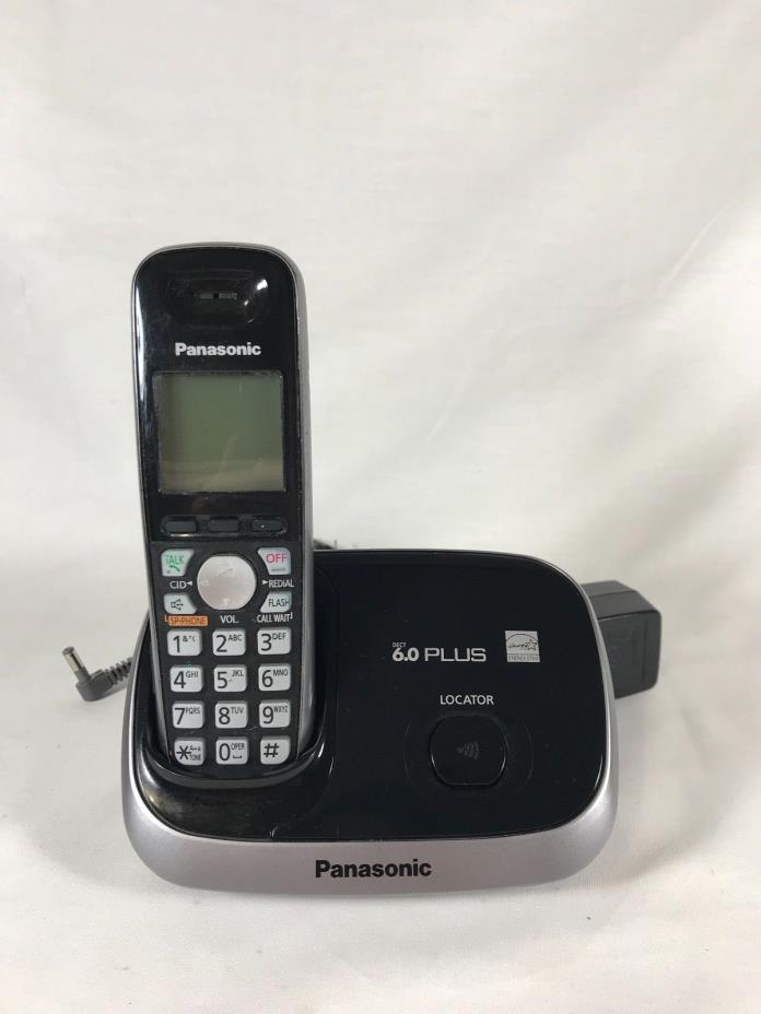 Panasonic KX-TG6512B Black Cordless Phone Expandable System w/ Working Handset