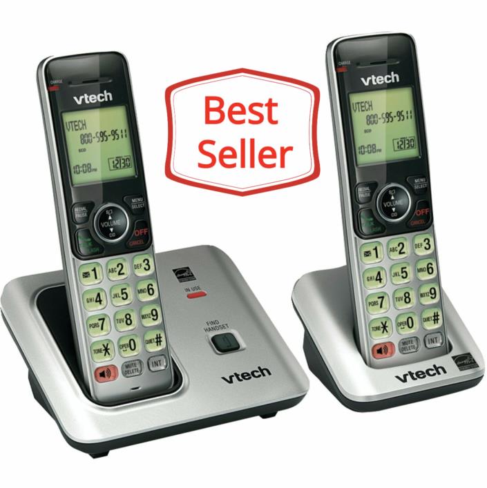 Vtech Cordless Phone with Accessory Handset & Backlit LCD Display - CS6619-2