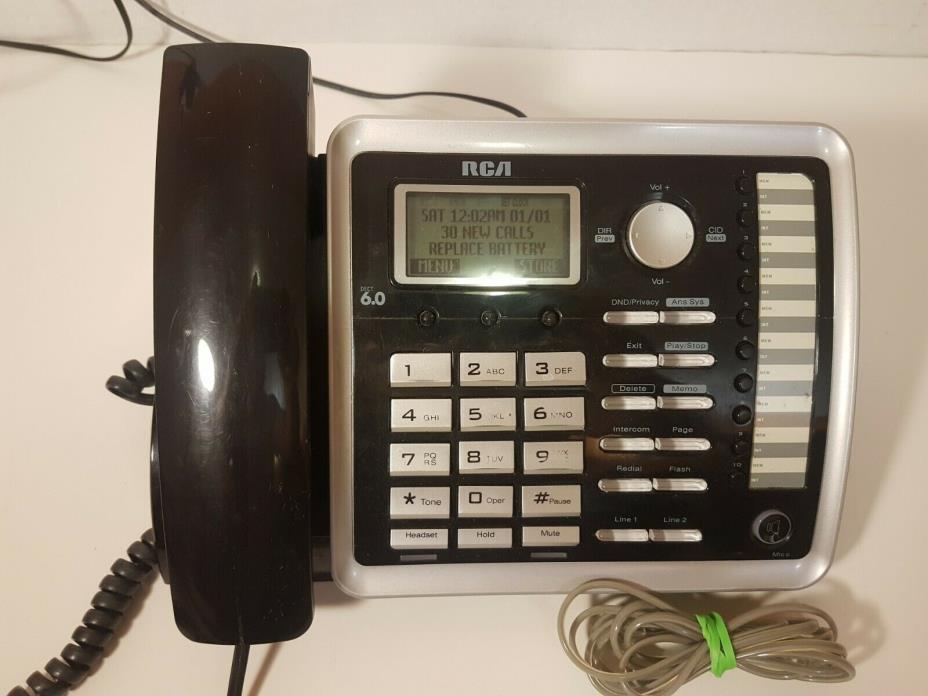 RCA ViSYS 25255RE2 DECT 6.0 2-Line Corded Phone