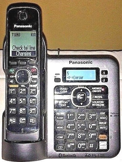 Panasonic 6.0 Plus Cordless Telephone KX-TG6641 KX-TG6643B WORKS            