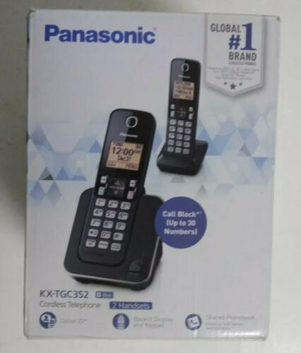 Panasonic KX-TGC352B Expandable Cordless Phone with Amber Backlit Display