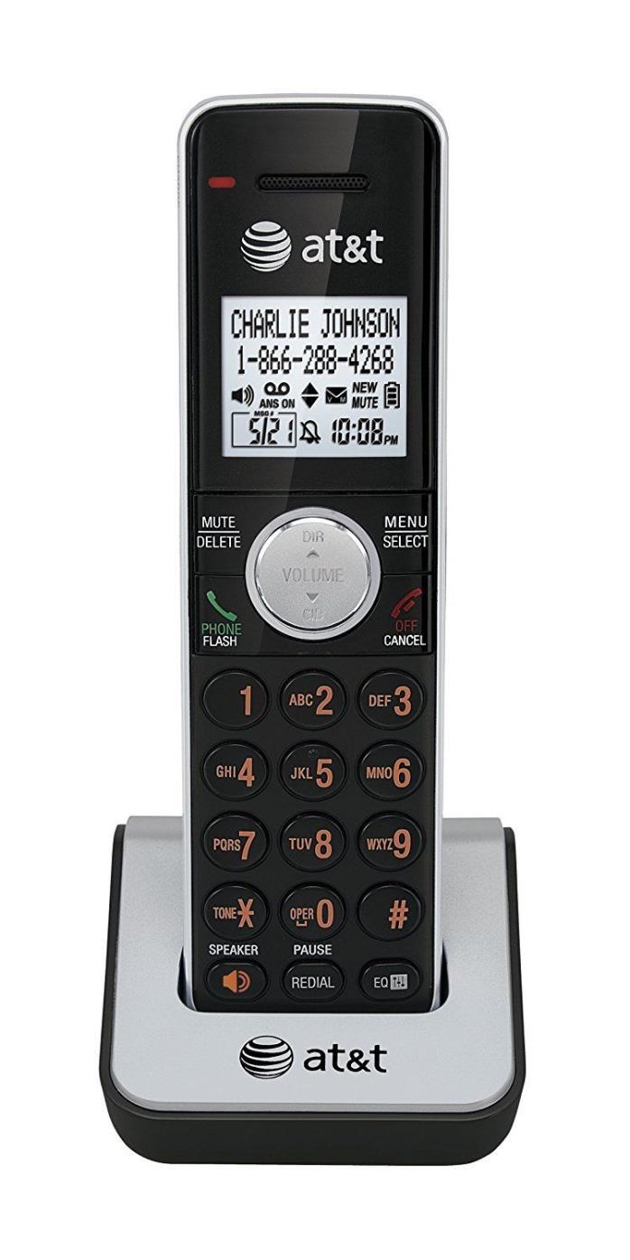 AT&T CL80111 DECT 6.0 Cordless Accessory Handset Phone, Black/Silver, 1 Accessor