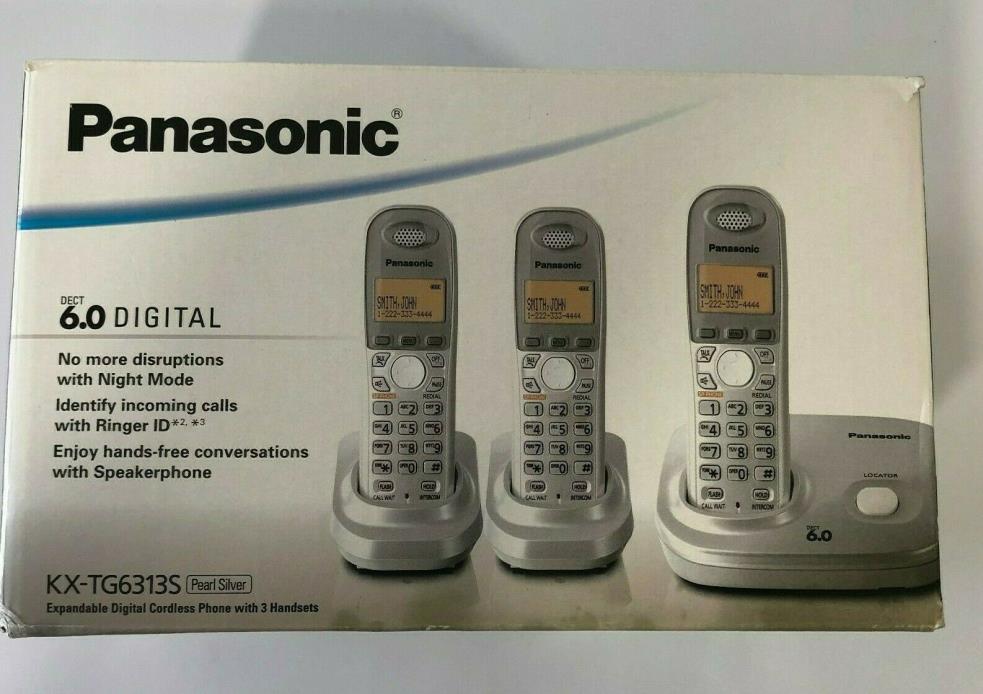 Panasonic KX-TG6073S Cordless Telephone Answering System 3 Handsets Silver