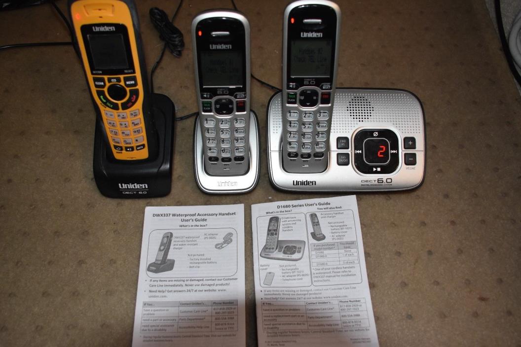 Uniden D1680 and DWX337 -- DECT 6.0 Cordless Phones