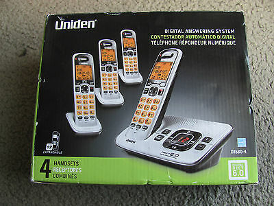 Brand New Uniden D1680-4 Digital Cordless Answering System with 4 Handsets