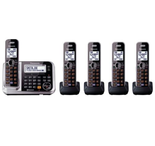 Panasonic Bluetooth Cordless Phone KX-TG7875S Link2Cell with Enhanced Noise R...