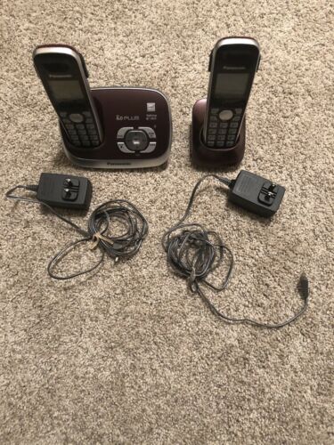 Panasonic KX-TG6572R Cordless Phone, Wine Red, 2 Handsets