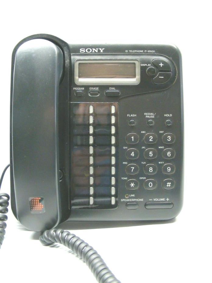 SONY Business Phone IT-ID500 Corded Caller ID Hold Speakerphone 20 Presets