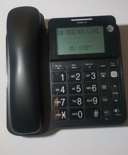 AT&T CL2940BK Corded Speakerphone with Large Display & Extra Large Buttons Black