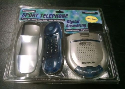 CONAIR PHONE Home DIGITAL ANSWERING MACHINE COMBO Blue NEW SPORT TELEPHONE Aid