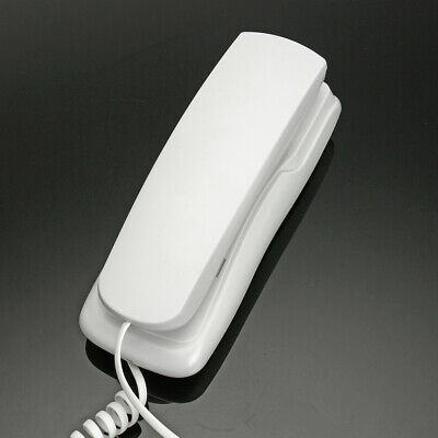 White Wall Mount Home Corded Phone Telephone Business Office Desktop US