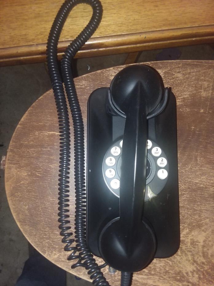 Pottery Barn Grand Wall Phone Vintage Retro Style Telephone Black Old Fashioned